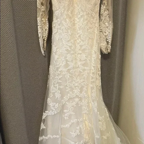 Martina Liana long sleeve Ivory wedding gown style 675